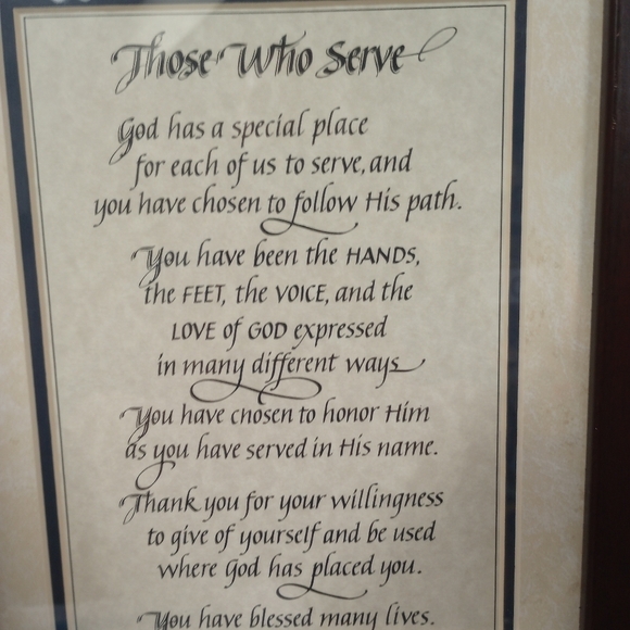 Those Who Serve Framed Religious Art, Matthew 25:40 "Inasmuch as you have done i - Picture 3 of 10